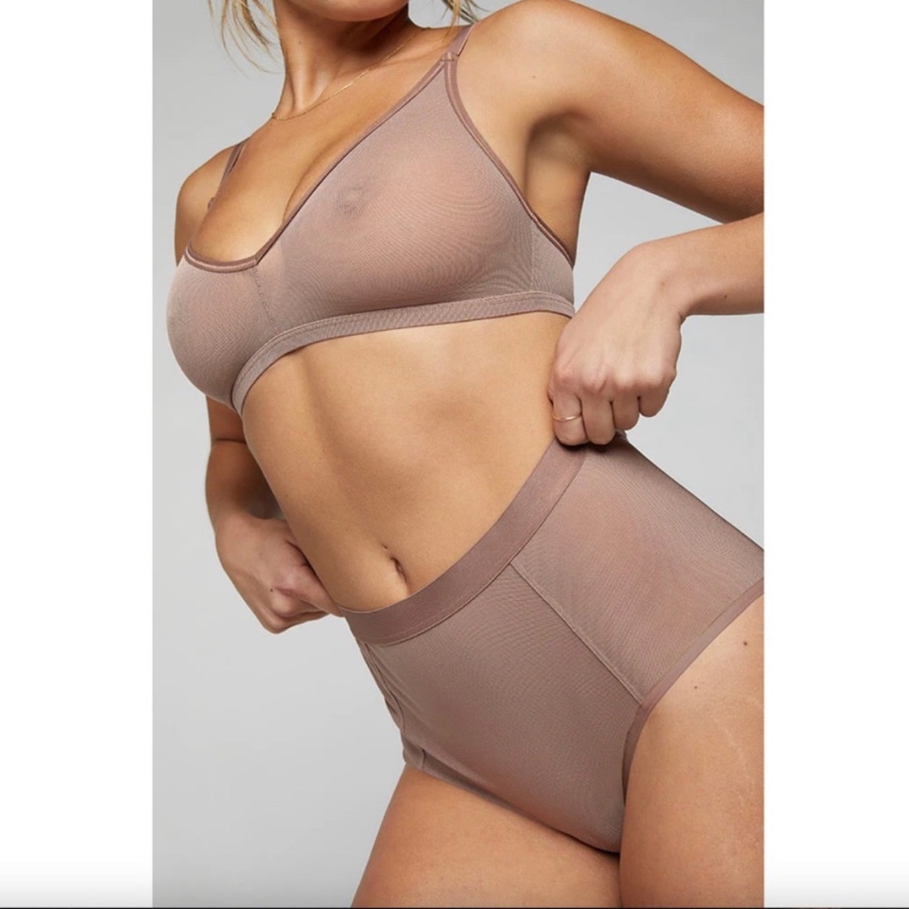 NWT SML Negative Underwear High Waist Brief Haze